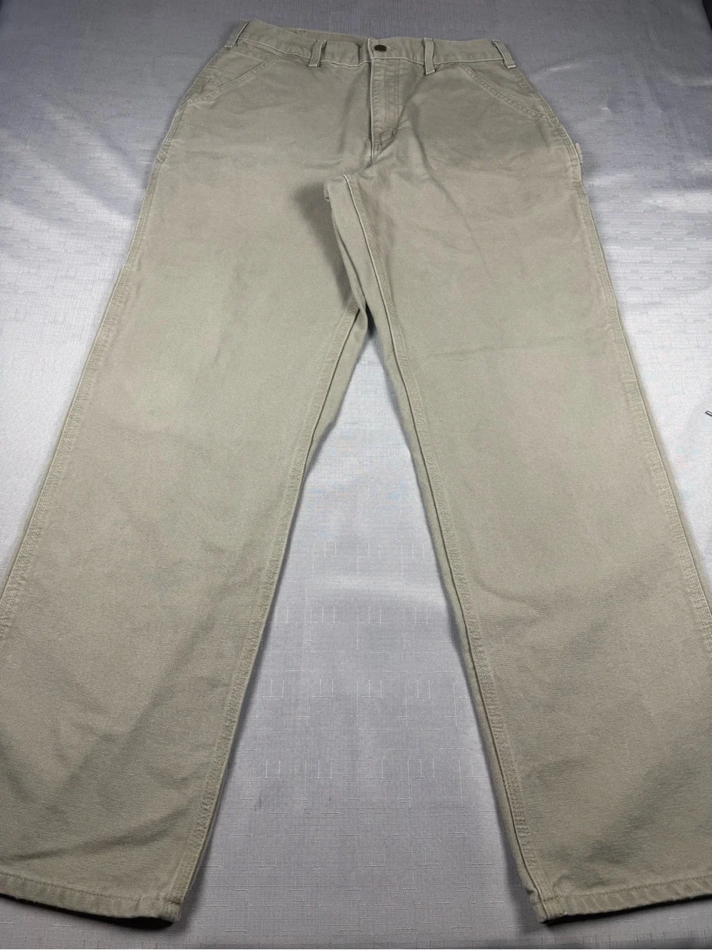 Carhartt Carpenter Pants 32X32 Tan Desert B11-DES Workwear Canvas Loose Fit